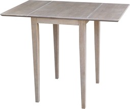 International Concepts Small Dropleaf Table, Washed Gray Taupe - £208.62 GBP
