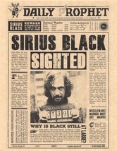 Harry Potter Daily Prophet Sirius Black Sighted Flyer/Poster Replica - £1.66 GBP