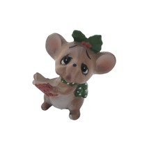 Vintage Josef Originals Japan Christmas Singing Mouse Miniature Figurine - $18.70