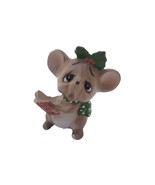 Vintage Josef Originals Japan Christmas Singing Mouse Miniature Figurine - £14.98 GBP