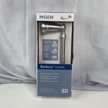 NEW Moen Banbury Double Post Pivoting Toilet Paper Holder Brushed Nickel... - $13.99