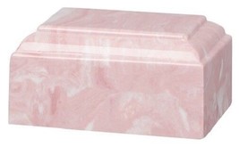 Small/Keepsake 22 Cubic Inch Pink Tuscany Cultured Marble Funeral Cremation Urn - £141.53 GBP