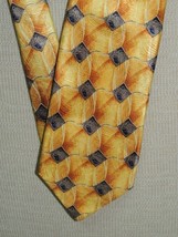 Robert Talbott Studio Line USA Neck Tie/Necktie Silk yellow gold 58&quot;x3.75&quot; - $18.36 CAD