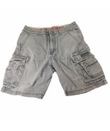 Vtg. Union Bay Cargo Shorts Men 32&quot; Actual 33&quot; Gray Outdoor Hiking Fishing - $33.26 CAD