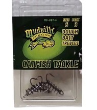 Mudville Catmaster MD-DBT-6 Black Nickel Size 6 Dough Bait Treble Hooks New - £4.58 GBP