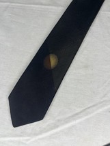 Vintage Tie Multicolored Brown Gray With Circular Pattern All Silk Thin - $10.00