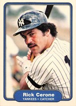1982 Fleer #31 Rick Cerone New York Yankees ⚾ - £0.70 GBP