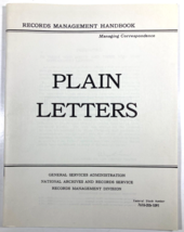 PLAIN LETTERS US Federal Government HANDBOOK 1955 Records Management GSA... - £15.50 GBP