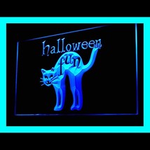 150031B Halloween black cat party Horror Werewolf Witch Display LED Light Sign - £17.39 GBP
