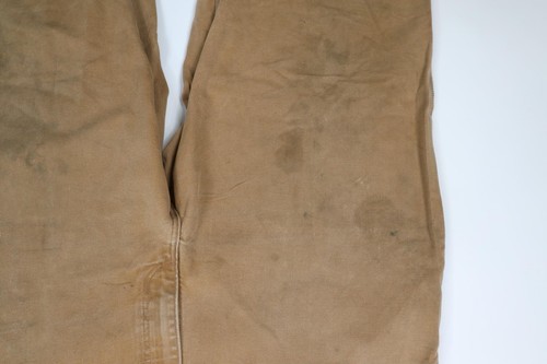 Vtg Carhartt Mens 42x32 Distressed Relaxed Fit Canvas Wide Leg Dungaree Pants Item image 8