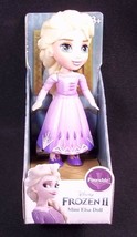 Disney Frozen II Mini ELSA pale purple dress 3&quot; poseable figure NEW - £8.00 GBP