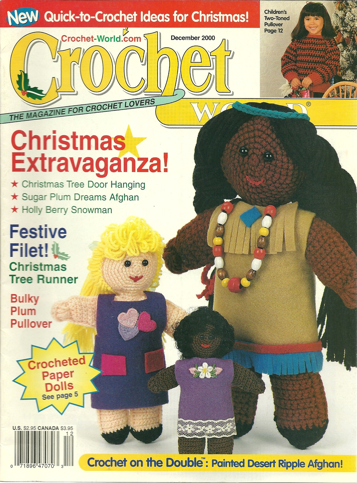 Crochet World Magazine December 2000 Volume 23 No. 6 - $6.99