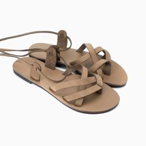 Monastiraki women&#39;s oropos sandal in LIGHT BROWN - size 37 - £55.53 GBP