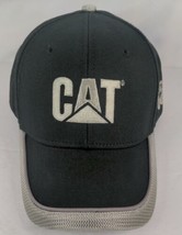 CAT Caterpillar Equipment Hat Cap Black Silver Adjustable Embroidered OSFM - £14.38 GBP