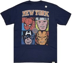 Marvel Superheroes NBA NY Knicks Boys Navy Graphic Print T-Shirt (Large) - $244.42 MXN