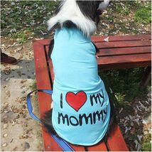 I Love My Mommy Dog Shirt Light Blue Graphic Tank Top Pet Clothes Large ... - $13.10