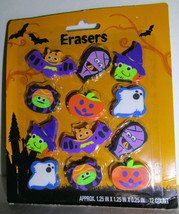 12 Barbie Sized Halloween Erasers New On Card - £5.09 GBP
