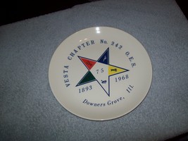 Vintage Order of the Eastern Star Plate Downers Grove IL Vesta Chapter 2... - $365.87 MXN