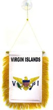 Virgin Islands Mini Flag 4&#39;&#39;x6&#39;&#39; Window Banner Suction Cup BEST Garden Outdor De - £2.71 GBP