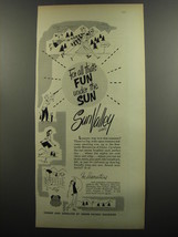 1953 Union Pacific Railroad Ad - For all that&#39;s fun under the sun Sun Valley  - £13.82 GBP