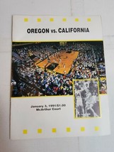 Vintage 1991 Oregon Ducks Basketball Game Program vs California Bears 1990s - £8.71 GBP