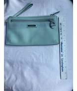 Calvin Klein Genuine Leather Mint Green Slim Profile Wristlet Bag Wallet - €16,12 EUR