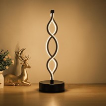 Dimmable Touch Control Table Lamp - Spiral Modern Bedside Lamp With 3 Colors Of  - £48.24 GBP