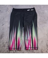 Fila Activewear Capri Pants Adult M Black Lightweight Athletic Casual Wo... - £20.23 GBP