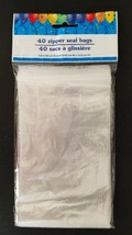 Clear Cellophane Party Loot Bags Small Zipper Seal 5.8”Hx3.8W”, 40 Bags/Pk - £2.35 GBP