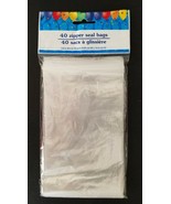 Clear Cellophane Party Loot Bags Small Zipper Seal 5.8”Hx3.8W”, 40 Bags/Pk - £2.31 GBP
