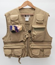 Stream Designs Fishing Spin Fly Vest Size Small Pocket Cargo Flies &amp; Log... - £51.18 GBP