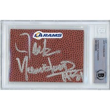 Jack Youngblood Auto Los Angeles Rams Signed Football Cut Beckett Autograph Slab - £69.11 GBP