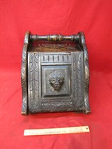 Farmhouse Hand Carved Antique Oak Mud Room Boot Bin, Fireplace Kindling Box - £394.50 GBP