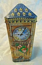 m457 Churchill’s Embossed Peter Pan Tinkerbell Big Ben Clock Tin Coin Money Bank - £11.86 GBP