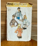 Simplicity Vintage Home Sewing Crafts Kit #5802 1973 Shirt Ascot - $27.22 CAD
