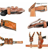 Fits Beretta 92FS Vertec 9mm 4.7”BBL W/Out Rail Leather Shoulder Holster #1002# image 8