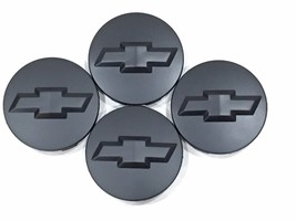 4 Pcs Chevrolet Schwarz Matt Logo Nabendeckel, 83mm/3.25 &quot;, Rad 18 &quot; 20 &quot; 22 &quot; - £19.37 GBP