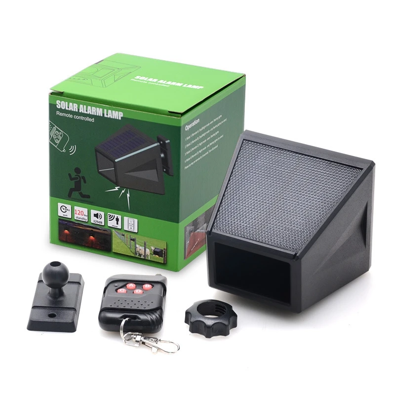 Solar Led Warning Sound Light Alarm Outdoor Motion Sensor Emergency High Conceal - £184.82 GBP