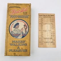 Vintage Arrowsmith First Aid to the Feet Foot Restur Box w/ Size Chart  - £15.52 GBP