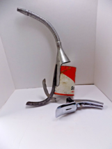 2 VTG Metal Oil Can Spouts Flexible Funnel 11&quot; Cardboard Can Phillips66 1960-80 - $57.00