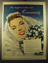 1949 Oneida Community Silverplate Advertisement - The happiest brides have - £14.54 GBP