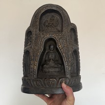 Old Tibetan Buddhist Basswood Carving Buddha Statue Shrine 14&quot;  - Made i... - $299.99
