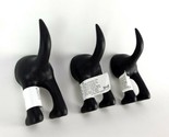 (Lot of 3)  Ikea BÄSTIS Hook Black Bastis Dog Tail Hanger 404.484.37 - $17.72