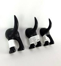 (Lot of 3)  Ikea BÄSTIS Hook Black Bastis Dog Tail Hanger 404.484.37 - £14.00 GBP