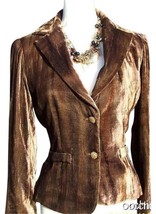 Cache Velvet Dip-Dye Jacket Coat Top New 0/2/4/6/8/10/12 Expresso Brown ... - $71.20