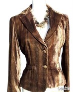 Cache Velvet Dip-Dye Jacket Coat Top New 0/2/4/6/8/10/12 Expresso Brown ... - £56.42 GBP