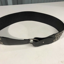 Coldwater Creek Black Wide Mirrored Large Fashion Belt - $16.51