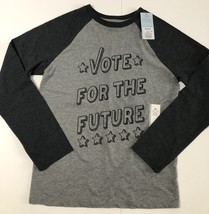 Cat and Jack Boys Vote for the Future Gray Long Sleeve T-Shirt NWT Size:... - $12.00