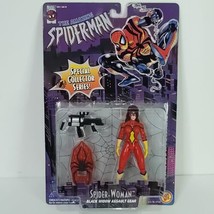 Marvel Spider-Man Spider-Woman Black Widow Assault Gear Figure 1996 ToyB... - $19.79