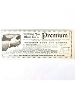 1897 Cotting&#39;s Tea Store Boston Advertisement Victorian Beverage ADBN1A5 - $27.43 CAD